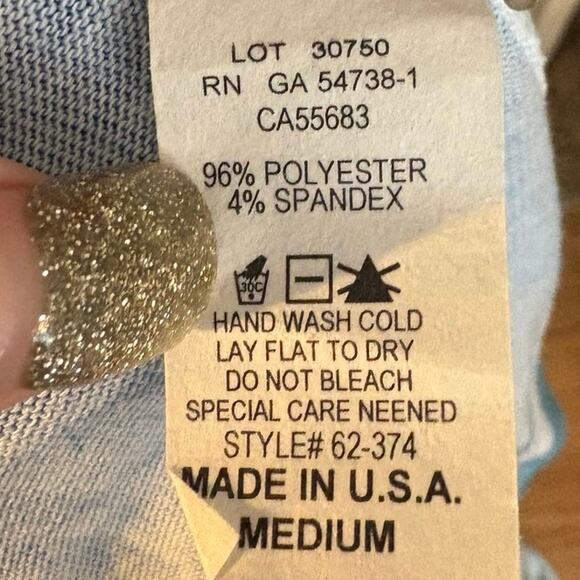 Nally & Millie Multi-color Tunic Top Abstract Artsy Size M Flowy Brushstrokes - Picture 5 of 7